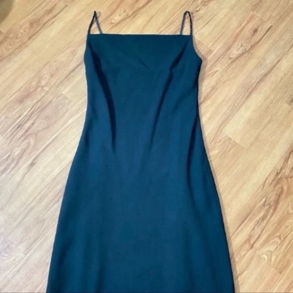 Banana Republic Black Elegant Dress With Beaded Spaghetti Straps Women’s Size 8